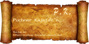 Puchner Kajetán névjegykártya